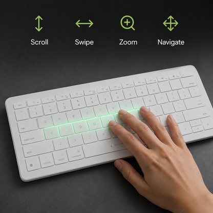 Clevetura CLVX 1 Mac Wireless Keyboard with Trackpad Full Size Bluetooth